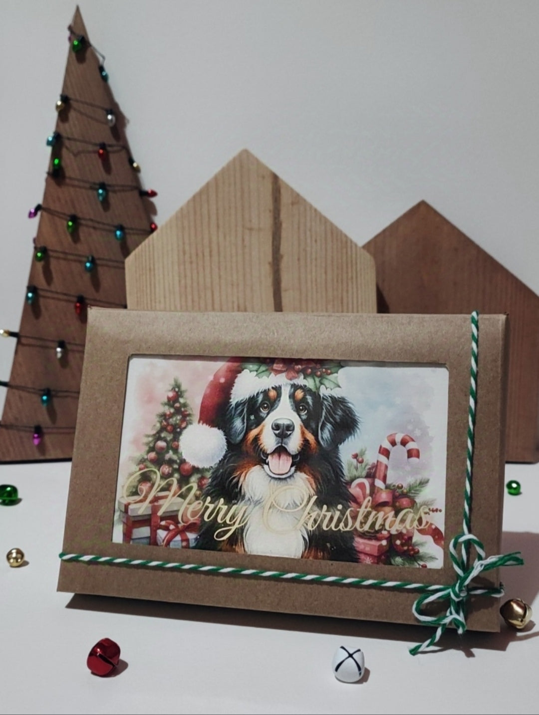 Christmas Greeting Cards | Bernese Mountain Dog | A5 | 8 or 16 Pack | Handcrafted in UK