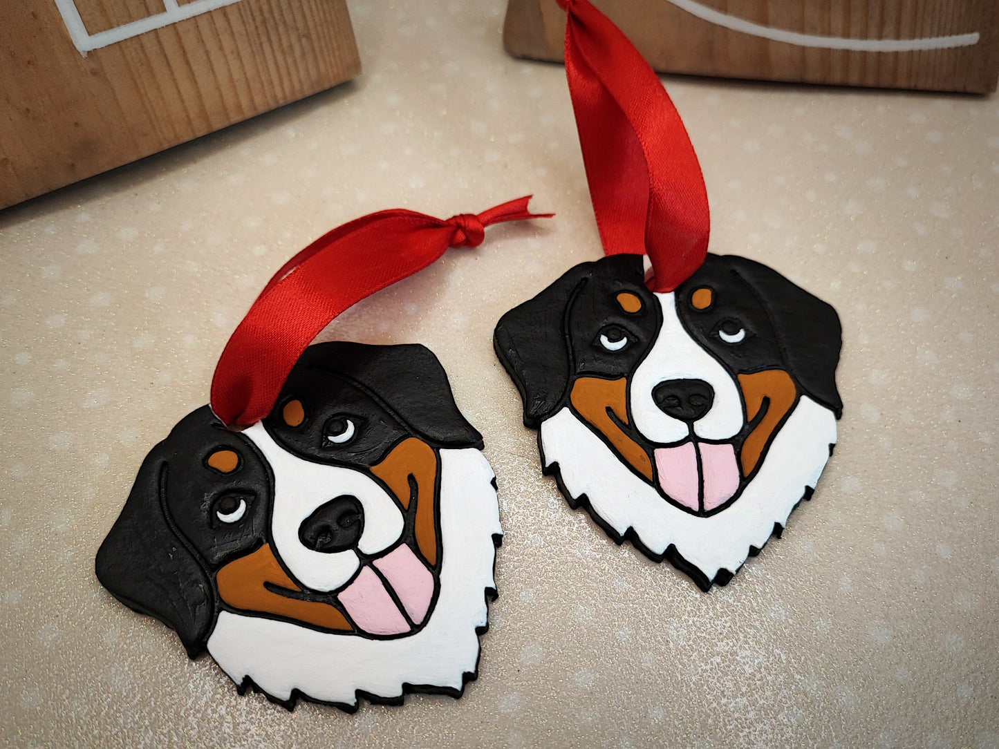 Bernese Mountain Dog Christmas Bauble | Christmas Tree Decorations | Handmade in UK