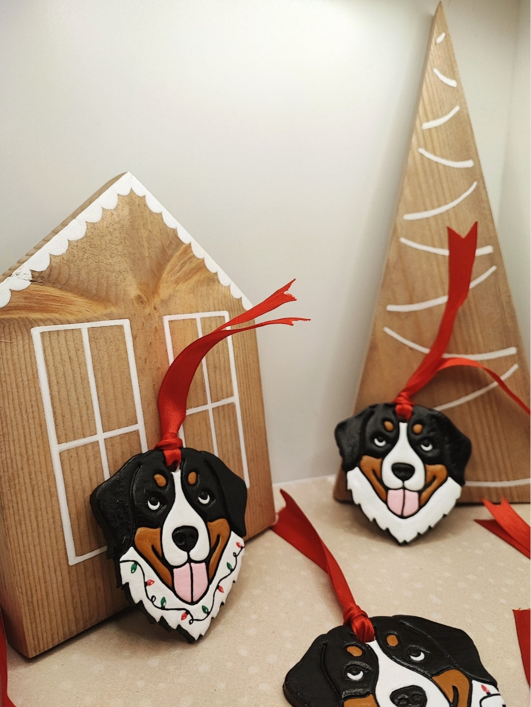 Bernese Mountain Dog Christmas Bauble | Christmas Tree Decorations | Handmade in UK