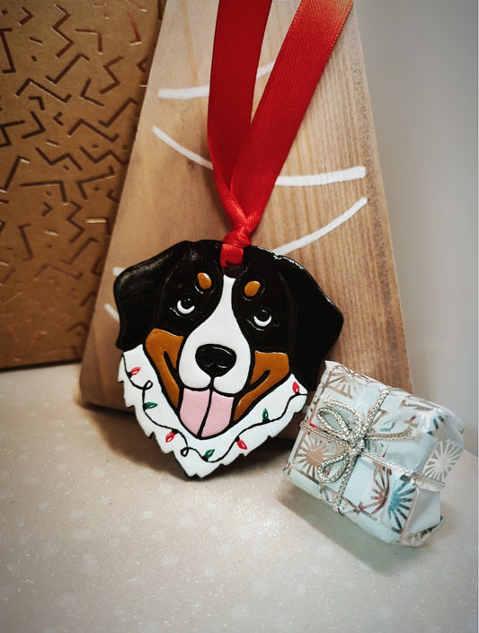 Bernese Mountain Dog Christmas Bauble | Christmas Tree Decorations | Handmade in UK