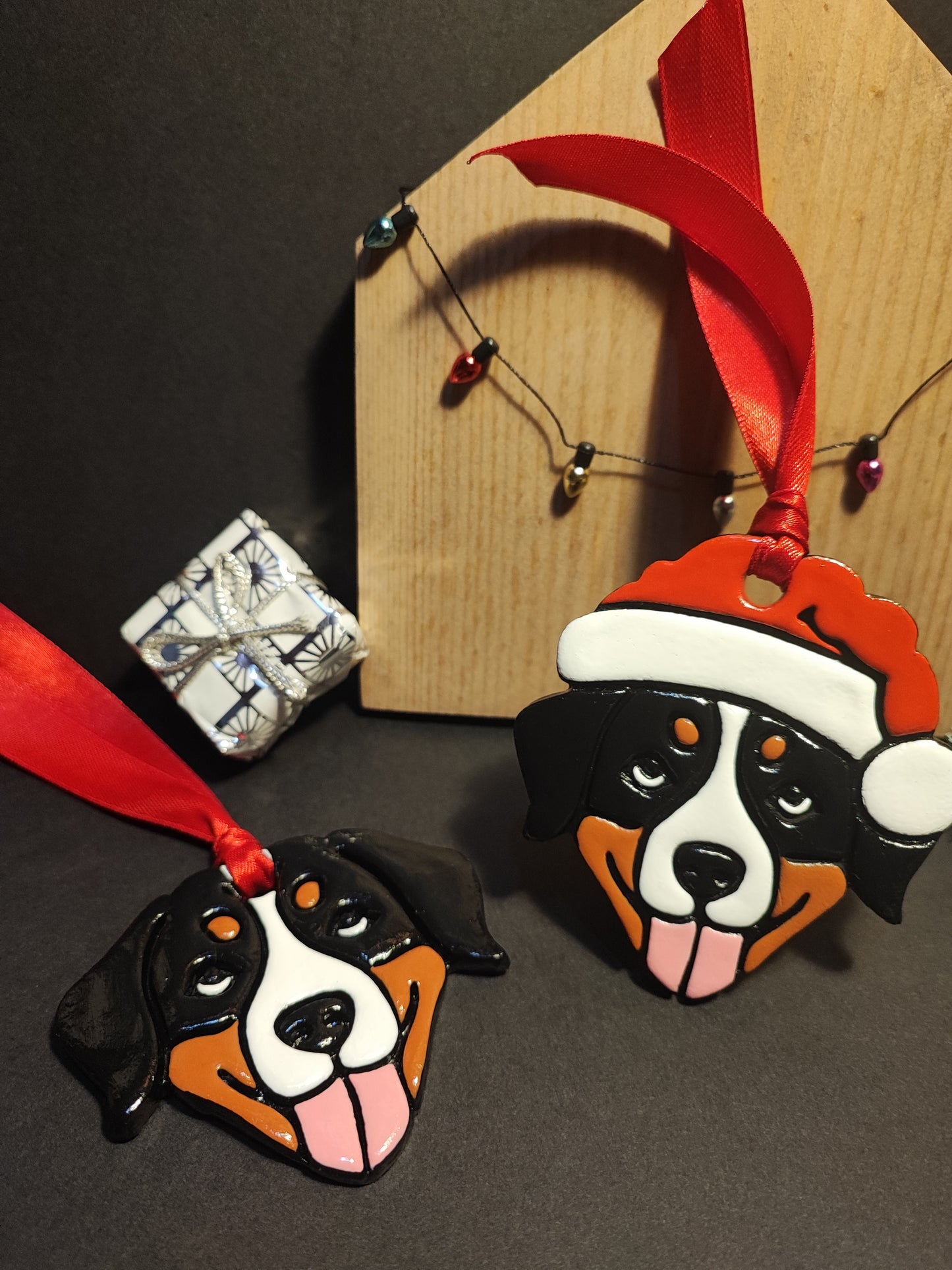 Swiss Breeds - Greater Swiss | Appenzeller | Entlebucher | Sennenhund | Mountain Dog Christmas Bauble | Christmas Tree Decorations | Handmade in UK